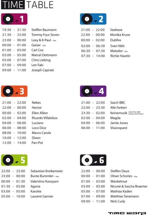 time_warp_2013_time_table_coultique